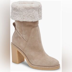Dolce Vita Suede Caddie Block Heeled Boots Sz 8 NIB